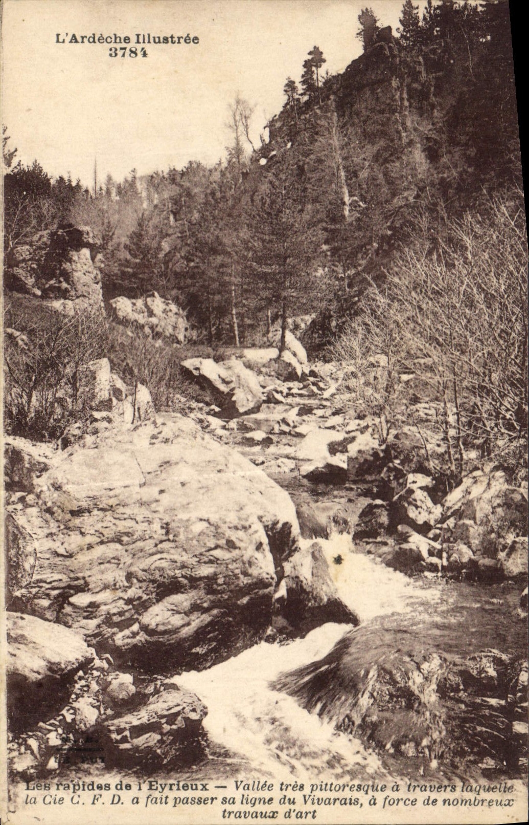 CPA L'Ardeche Illustre Les rapides de l'Eyrieux