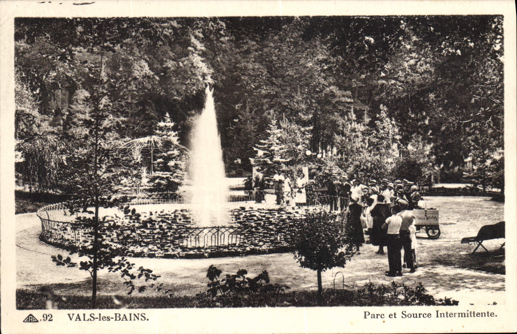 CPA Vals les Bains Parc et Source Intermittente