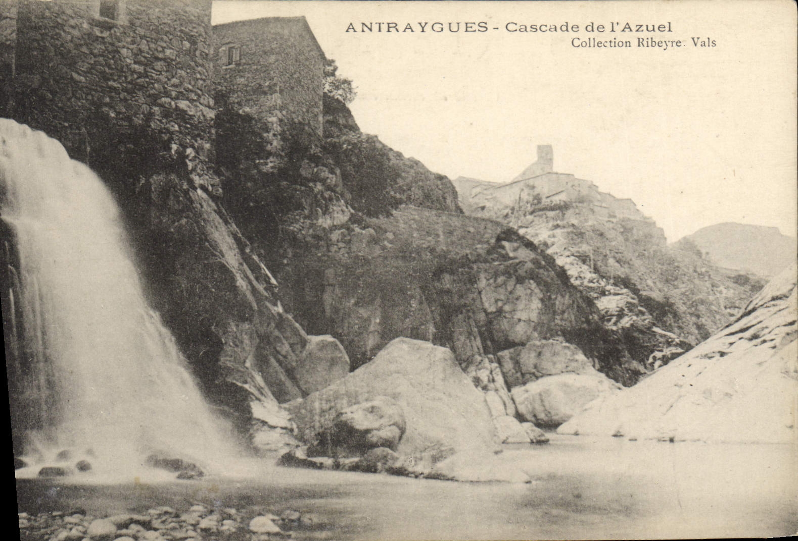 CPA Antraygues Cascade de l'Azuel 