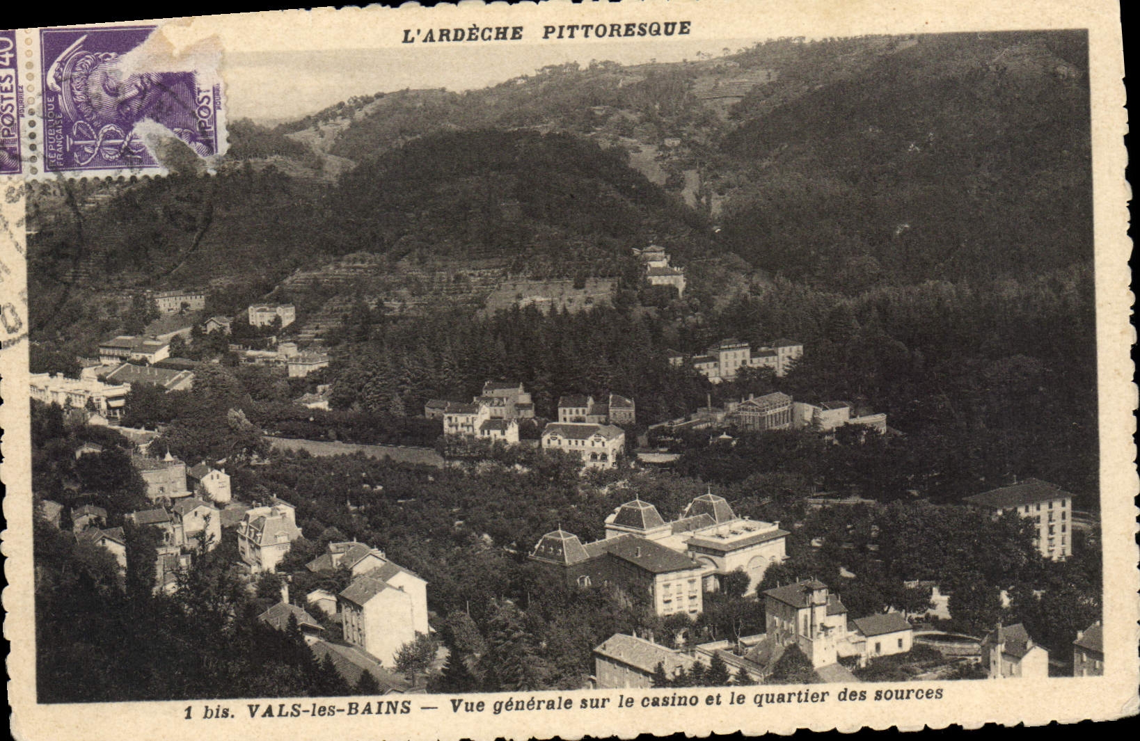 CPA Vals les Bains Vue generale sur le Casino et le quartier des sources 