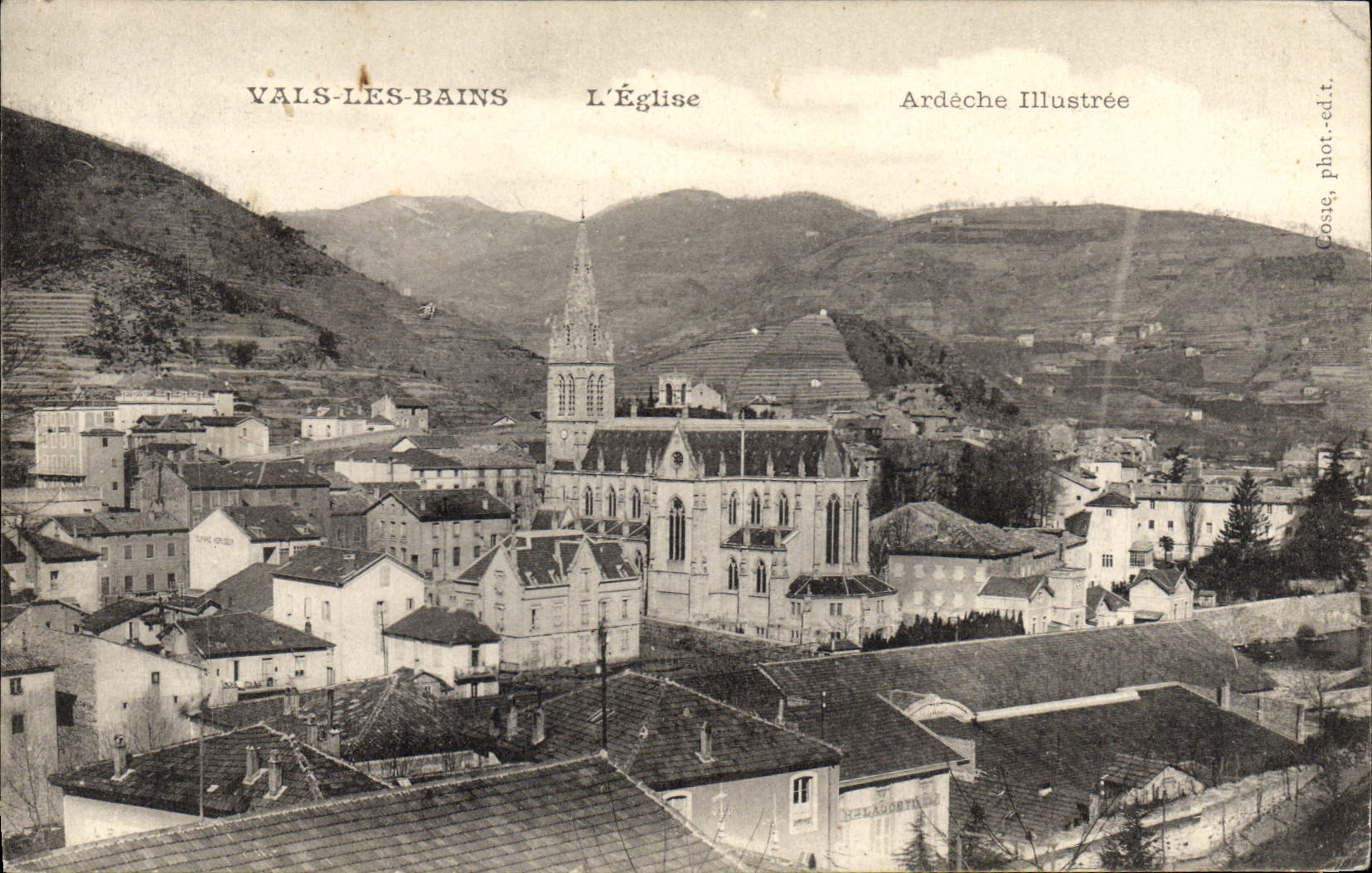 CPA Vals les Bains L'Eglise 