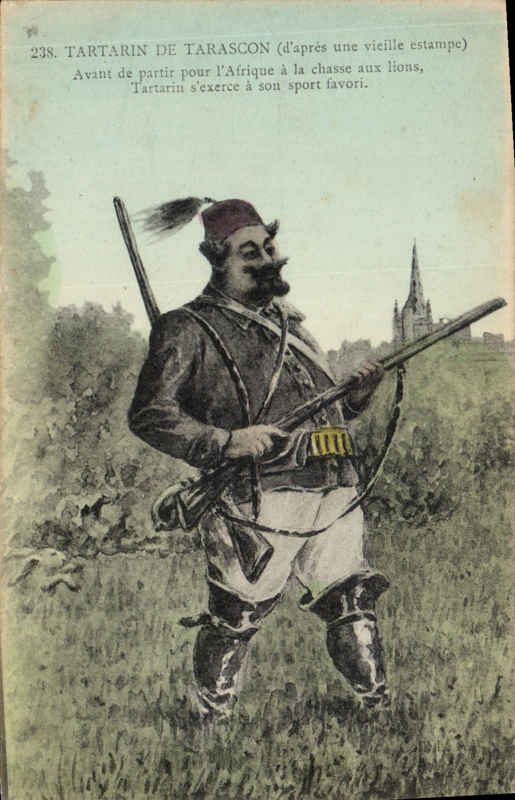 CPA Tartarin de Tarascon d'apres une vieille estampe