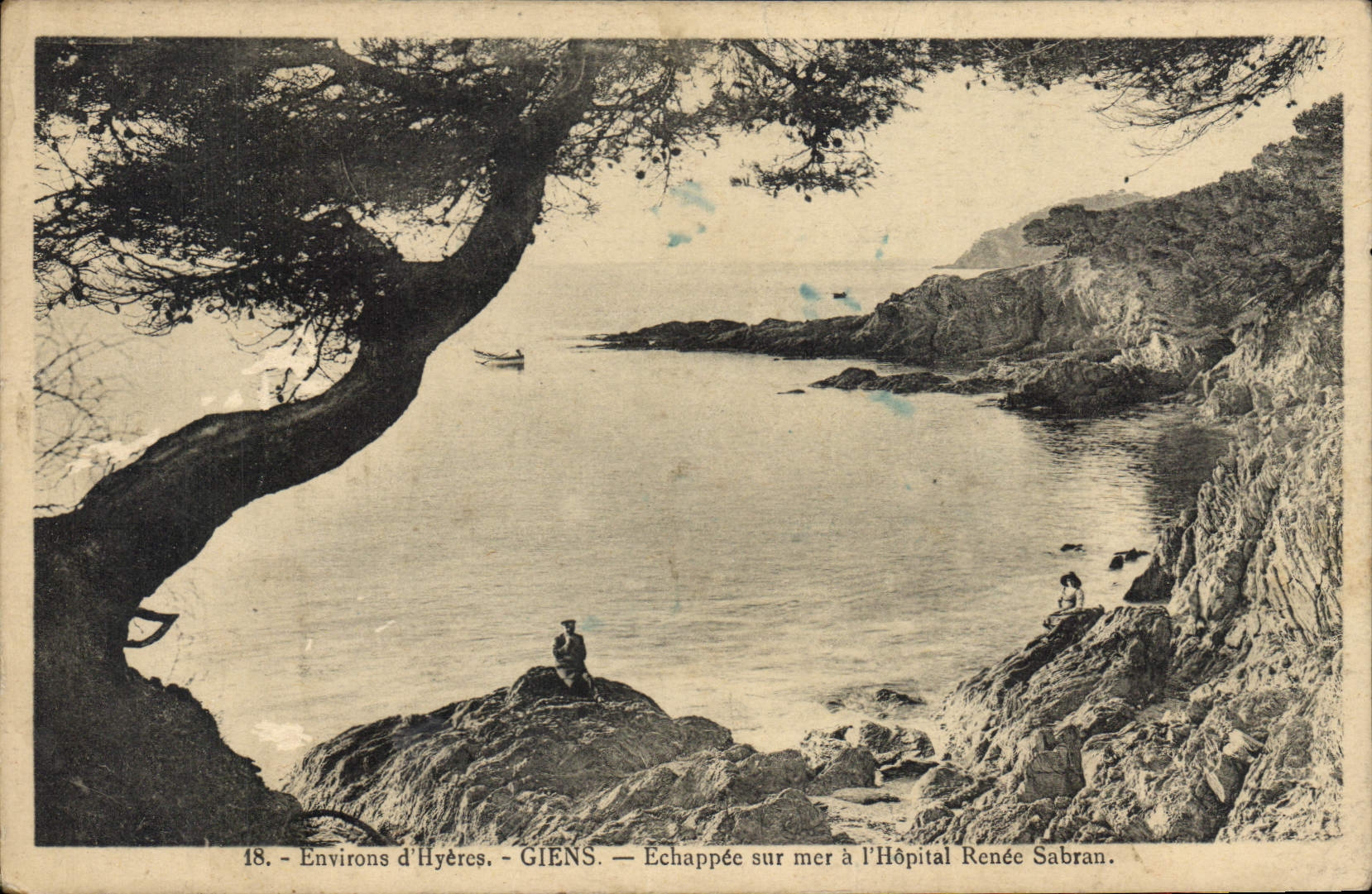 CPA Environs d'Hyeres Giens Echappee sur mer a l'Hopital Renee Sabran