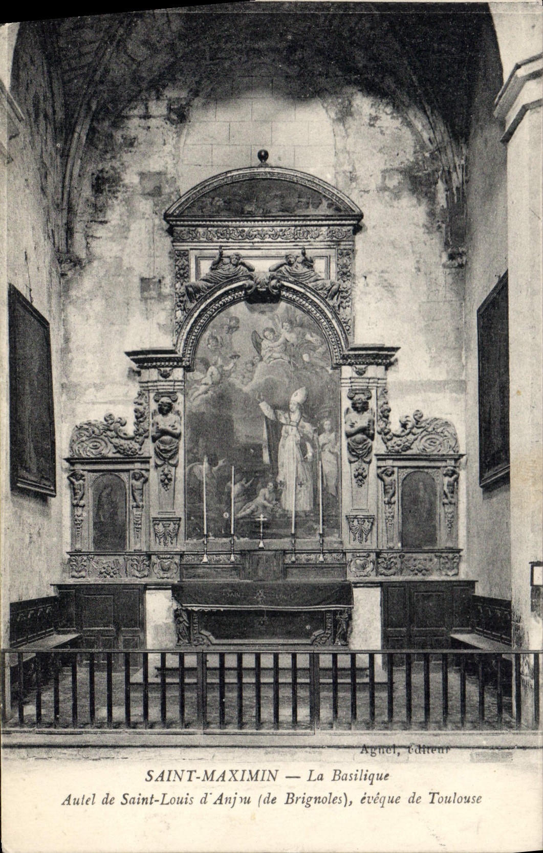 CPA Saint Maximin la Basilique Autel de Saint Louis d'Anjou de Brignole eveque de Toulouse