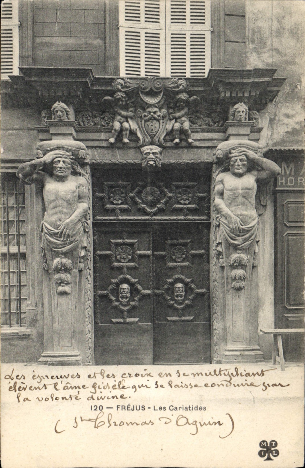 CPA Frejus les Cariatides