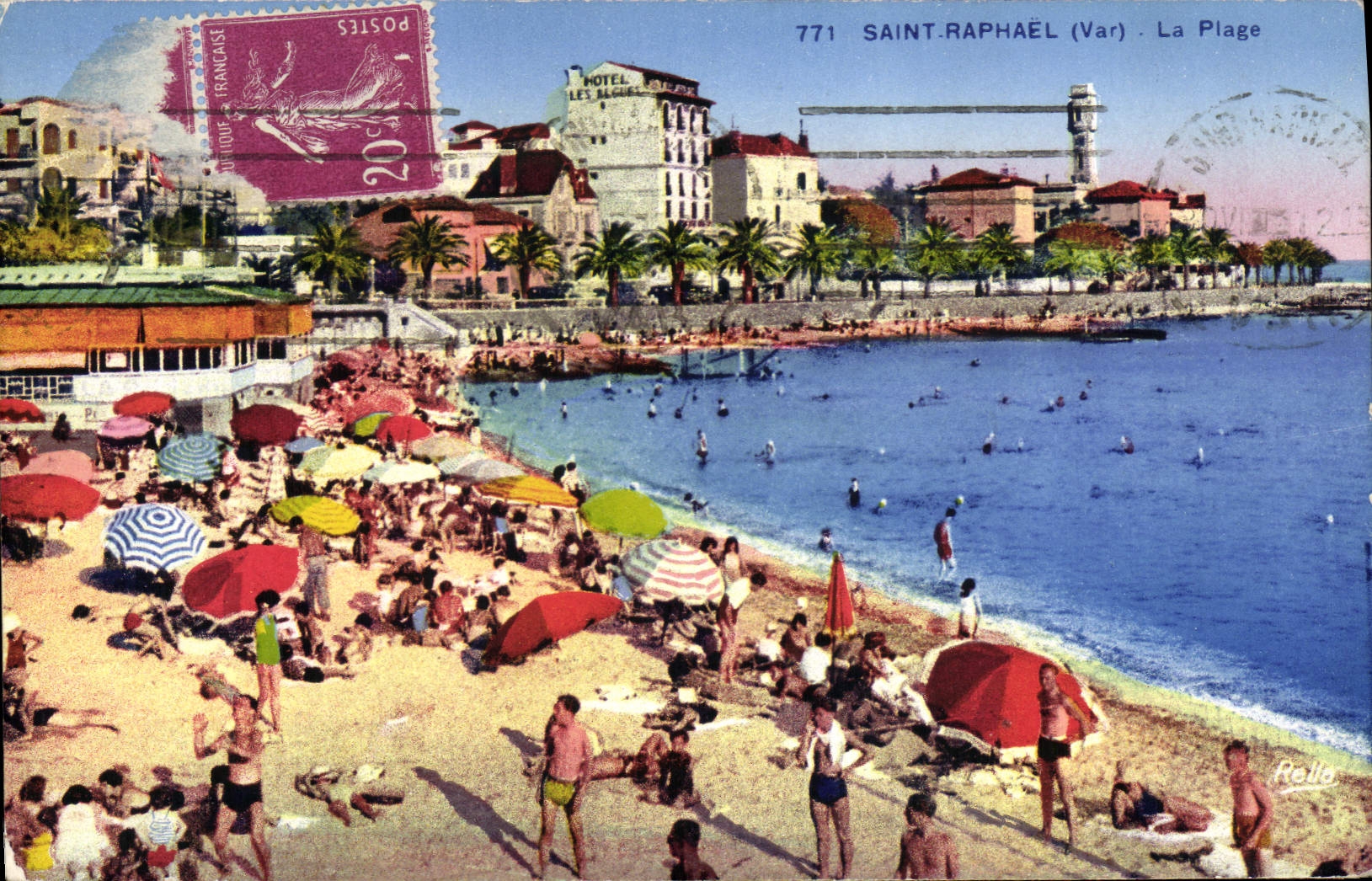 CPA Saint Raphael Var La Plage 