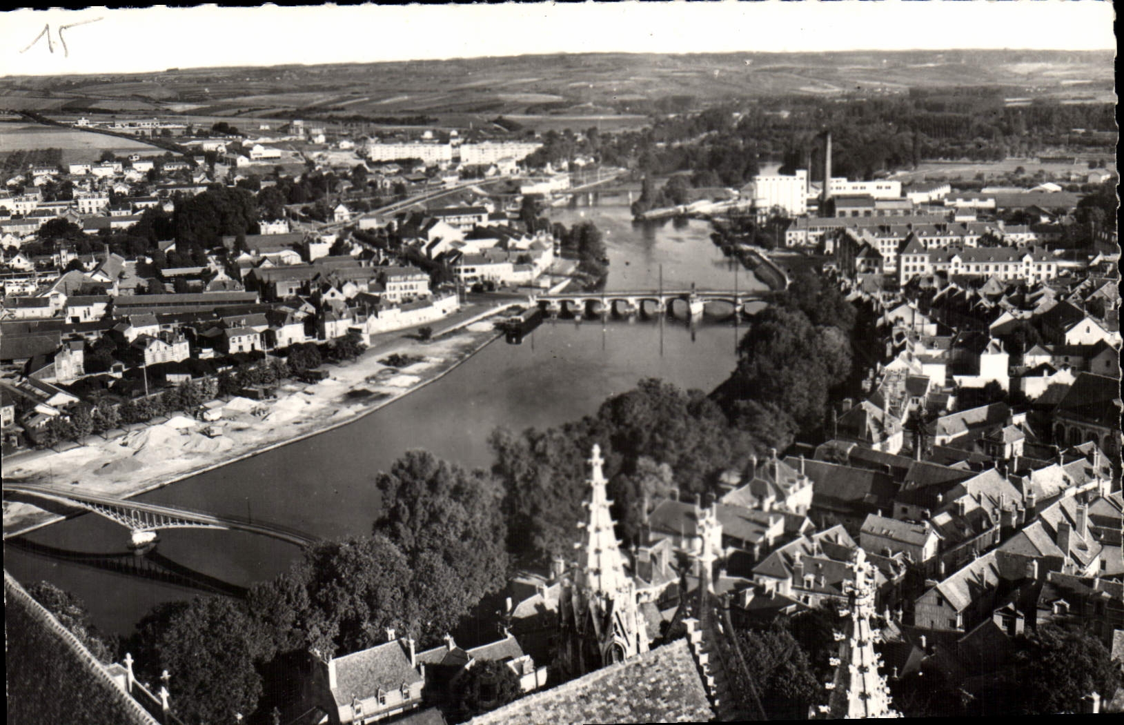 CPA Auxerre Yonne vue generale 