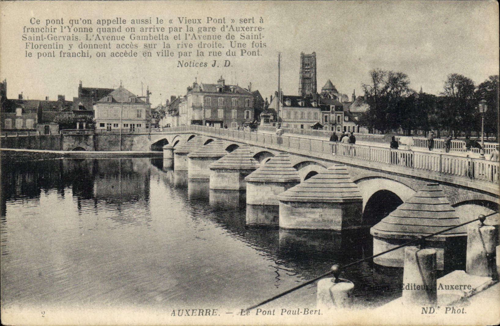 CPA Auxerre Le Pont Paul Bert 