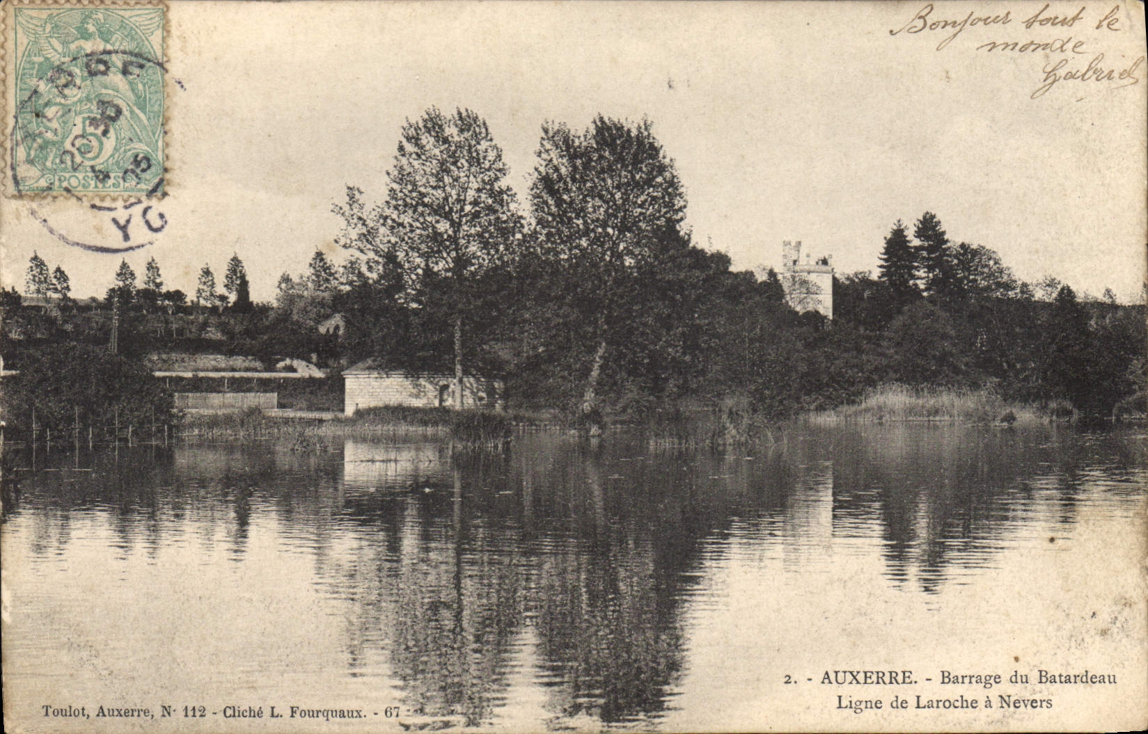 CPA Auxerre Barrage du Batardeau Ligne de Laroche a Nevers