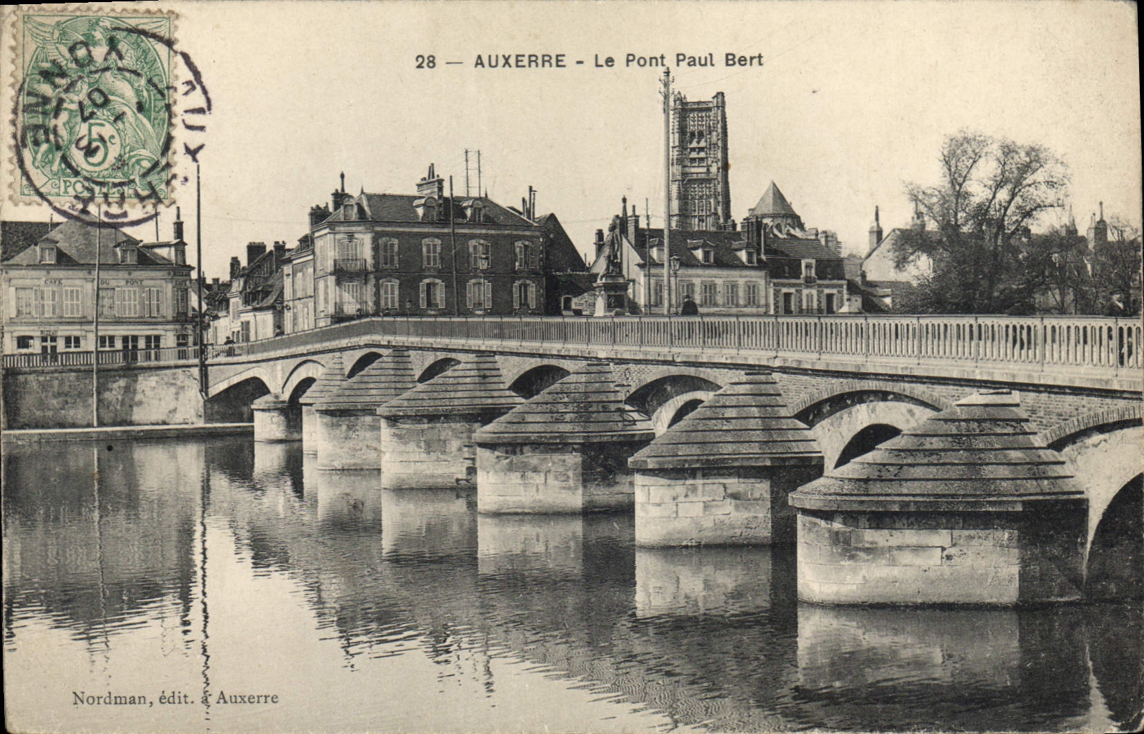 CPA Auxerre le Pont Paul Bert 