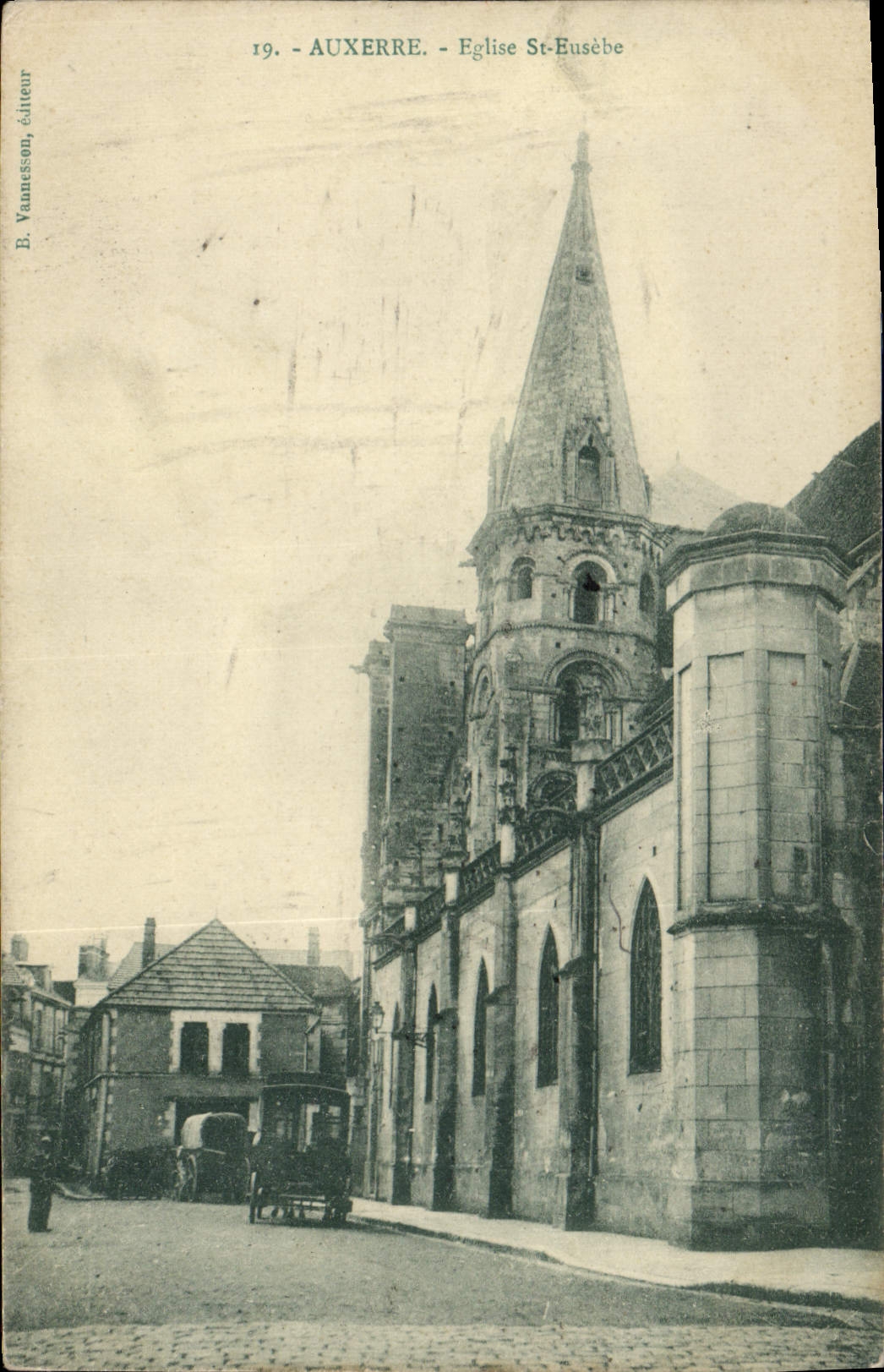 CPA Auxerre Eglise St Eusebe 