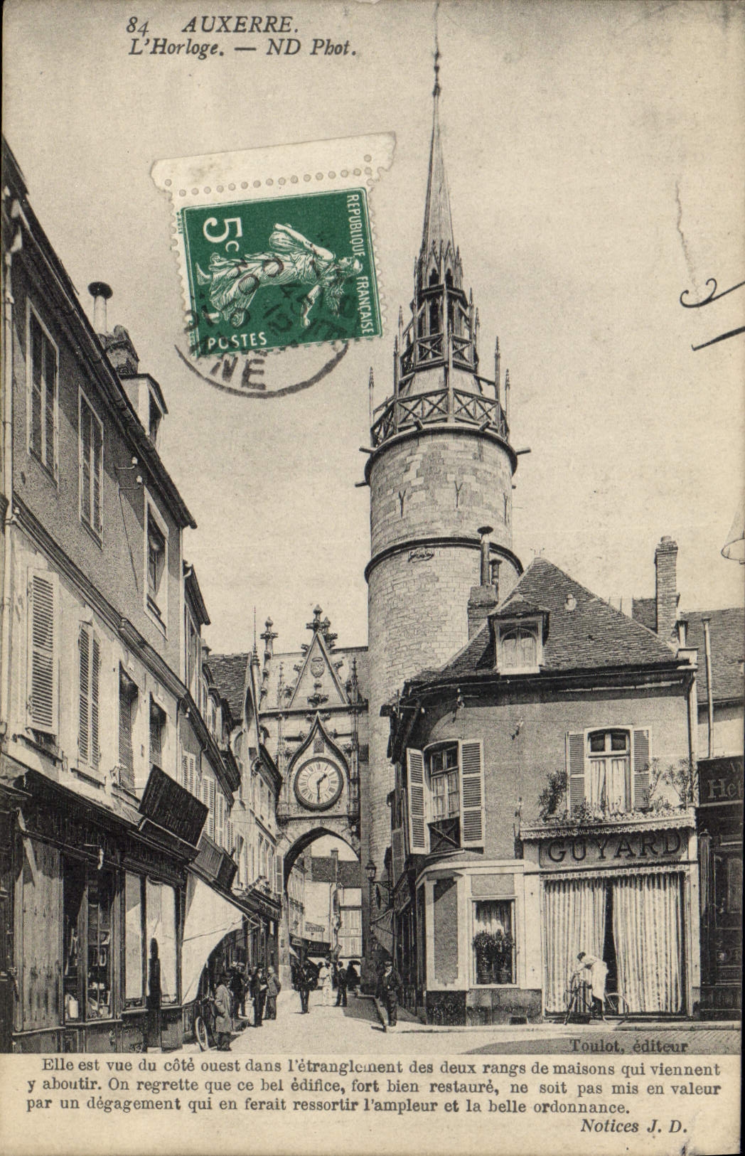 CPA Auxerre l'Horloge 