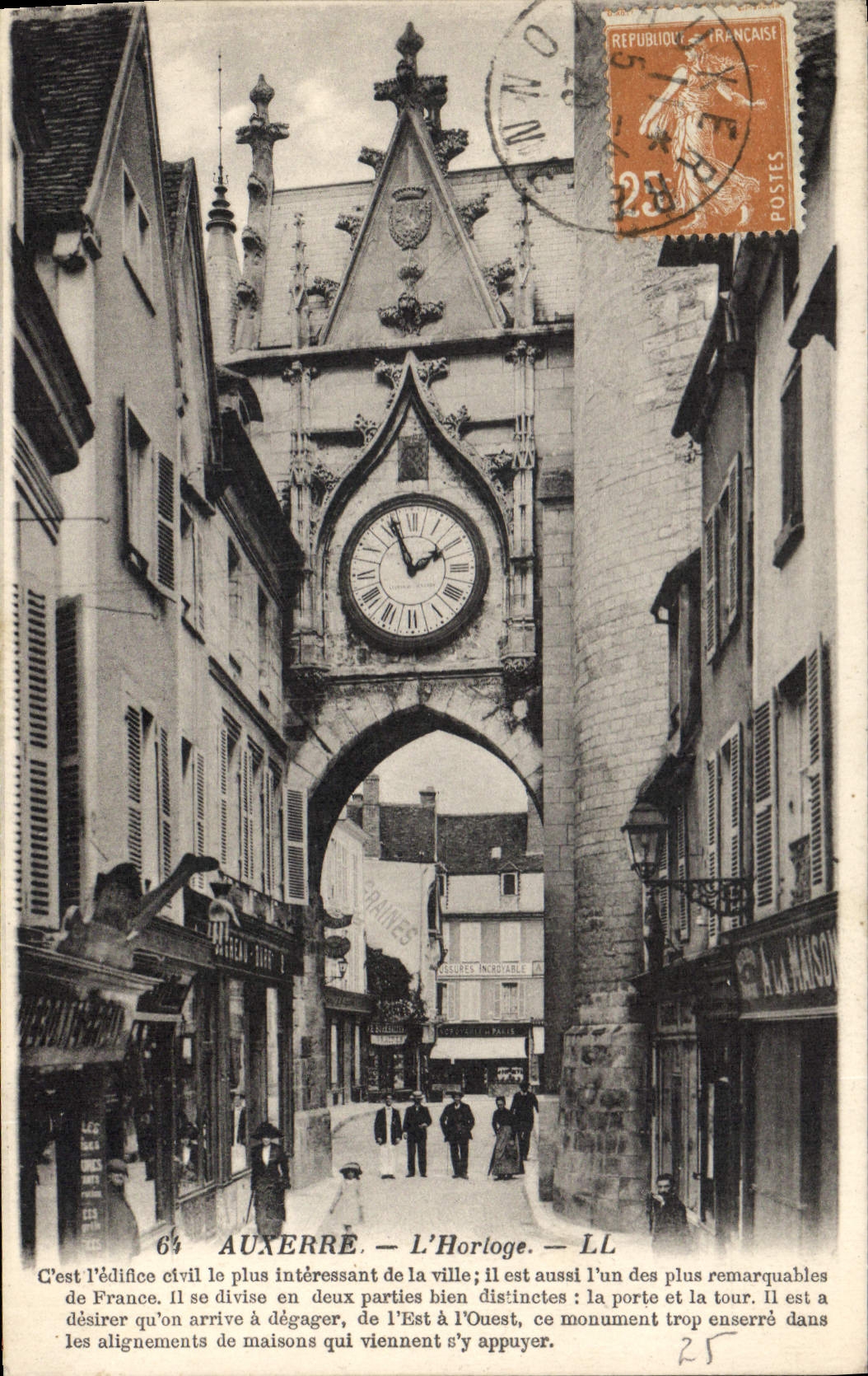CPA Auxerre l'Horloge 