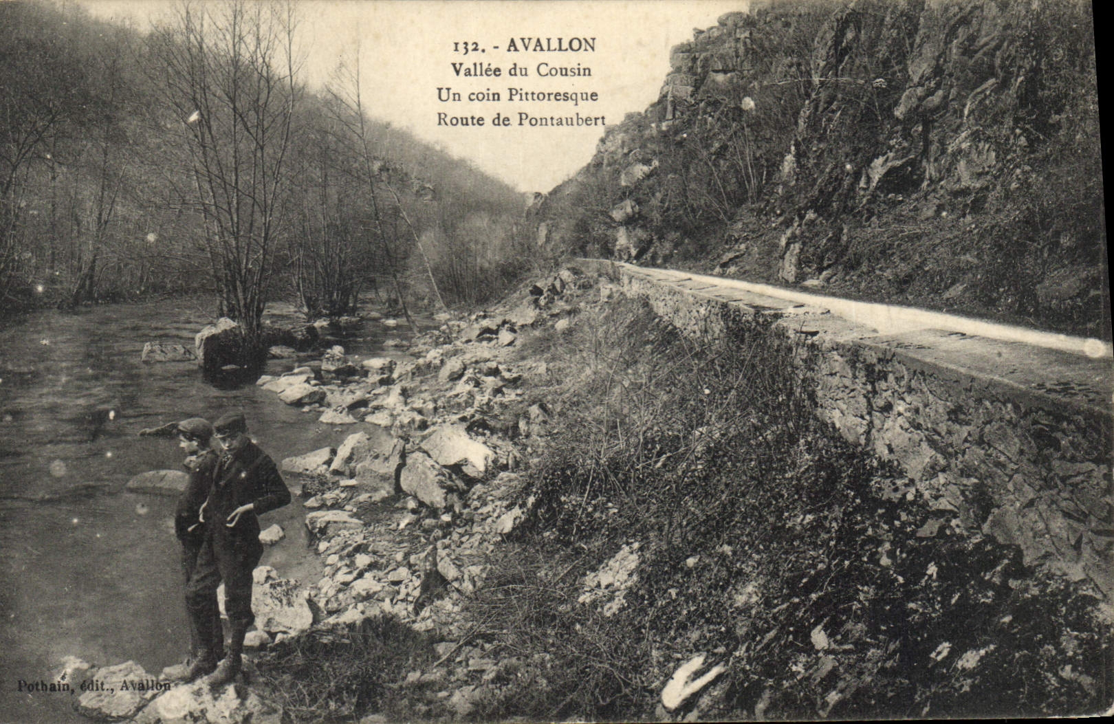 CPA Avallon Vallee du Cousin un coin Pittoresque Route de Pontaubert
