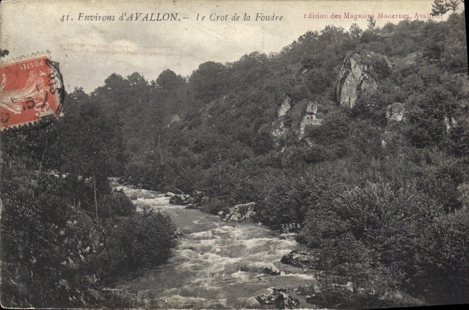 CPA Environs d'Avallon le Crot de la Foudre