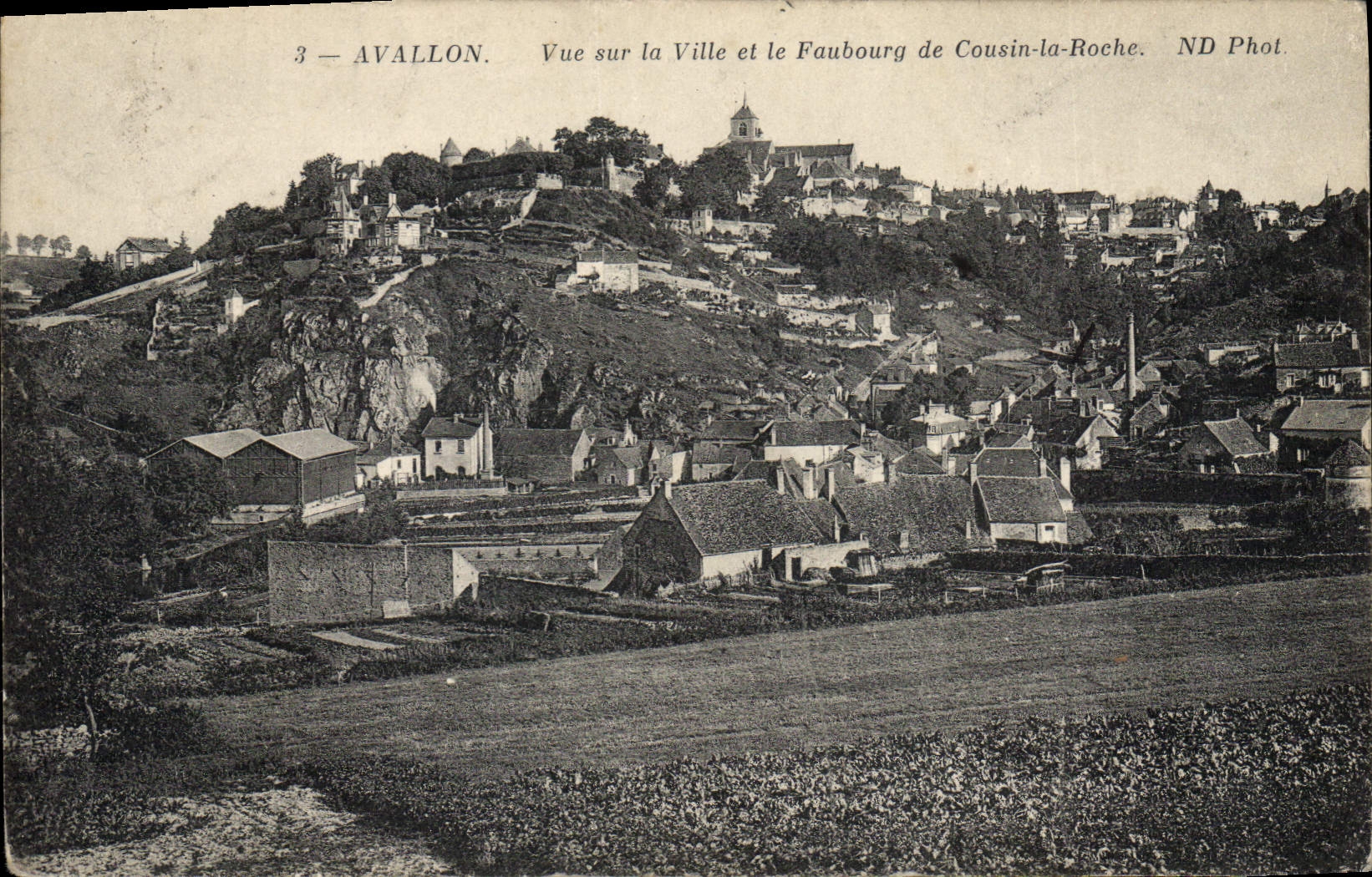 CPA Avallon Vue sur la Ville et le Faubourg de Cousin la Roche