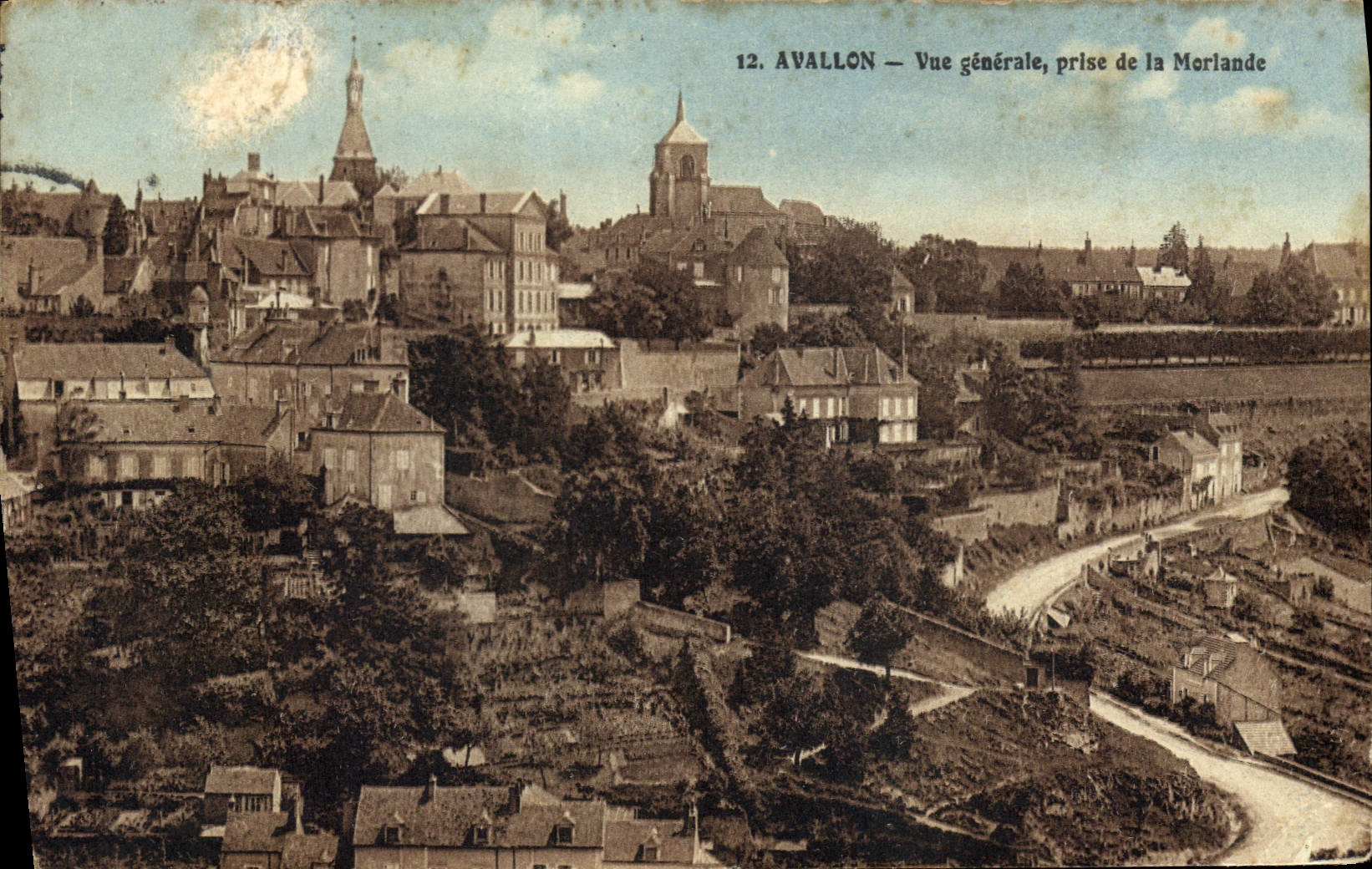 CPA Avallon Vue generale prise de la Morlande
