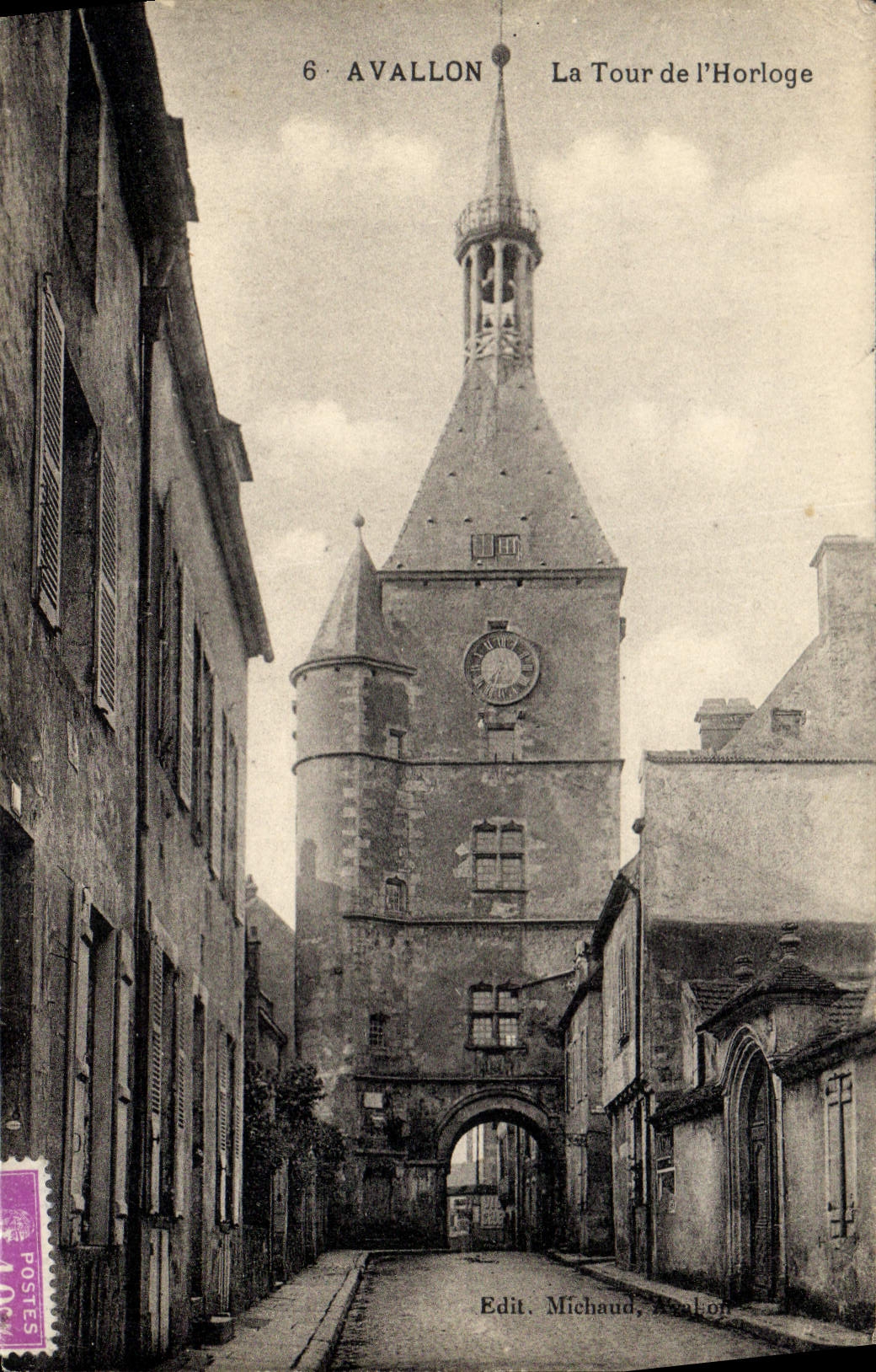 CPA Avallon La Tour de l'Horloge 