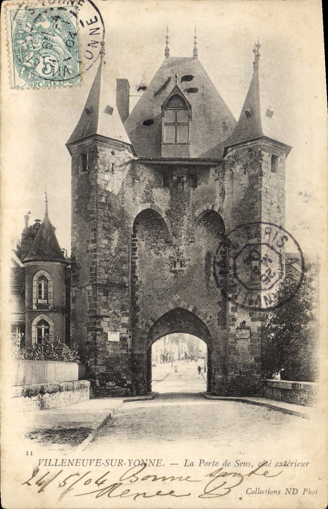 CPA Villeneuve sur Yonne Porte de Sens cote exterieur