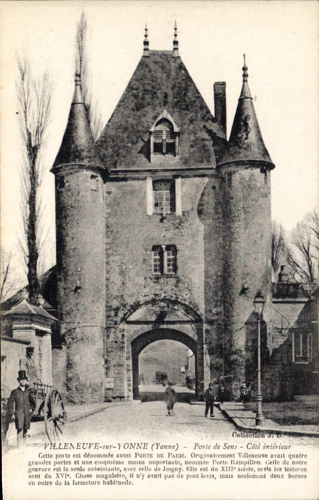 CPA Villeneuve sur Yonne Porte de Sens Cote interieur