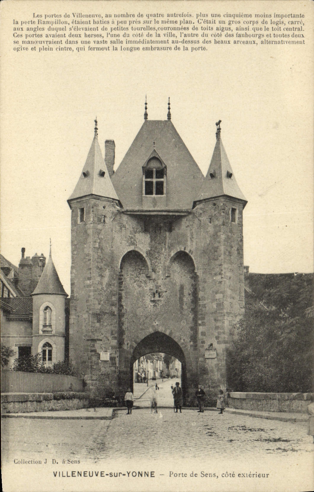 CPA Villeneuve sur Yonne Porte de Sens Cote exterieur