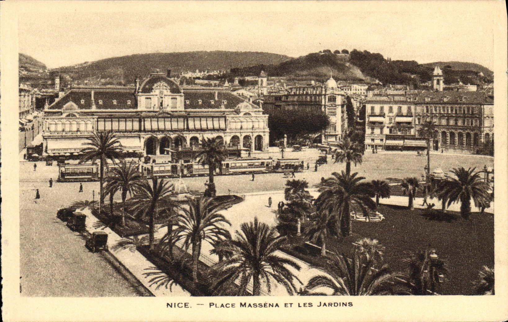 CPA Nice Place Massena et les Jardins