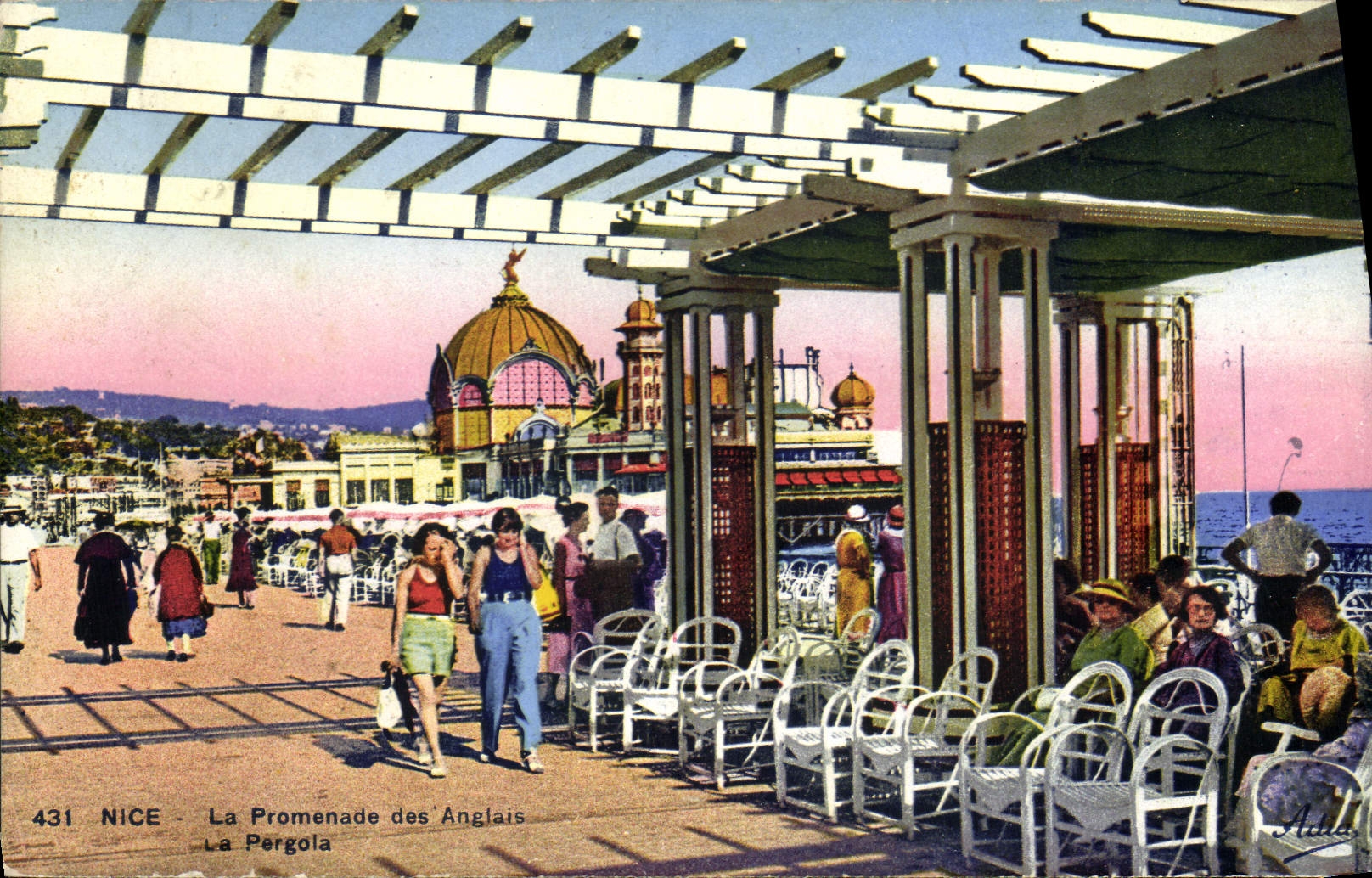 CPA Nice La Promenade des Anglais la Pergola 