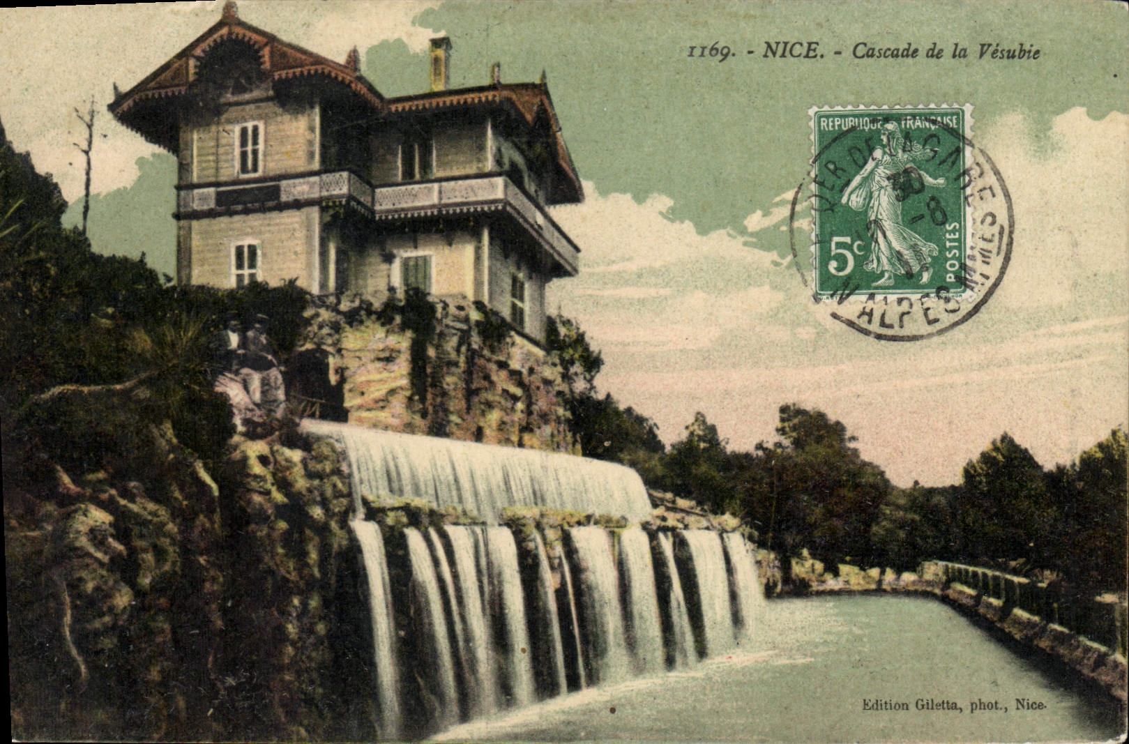 CPA Nice Cascade de la Vesubie 