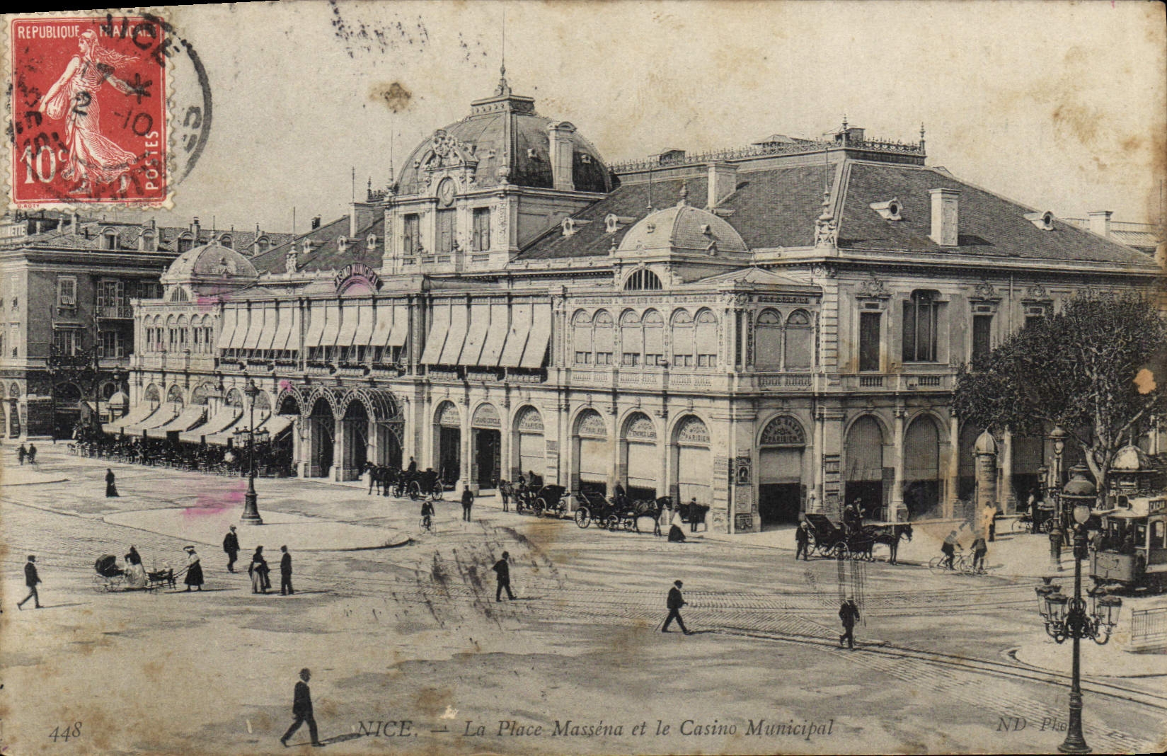 CPA Nice La Place Massena et le Casino Municipal 