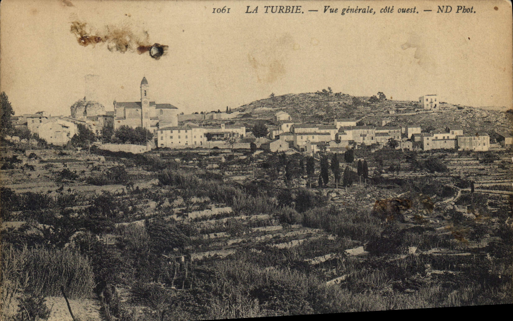 CPA La Turbie Vue generale cote ouest 