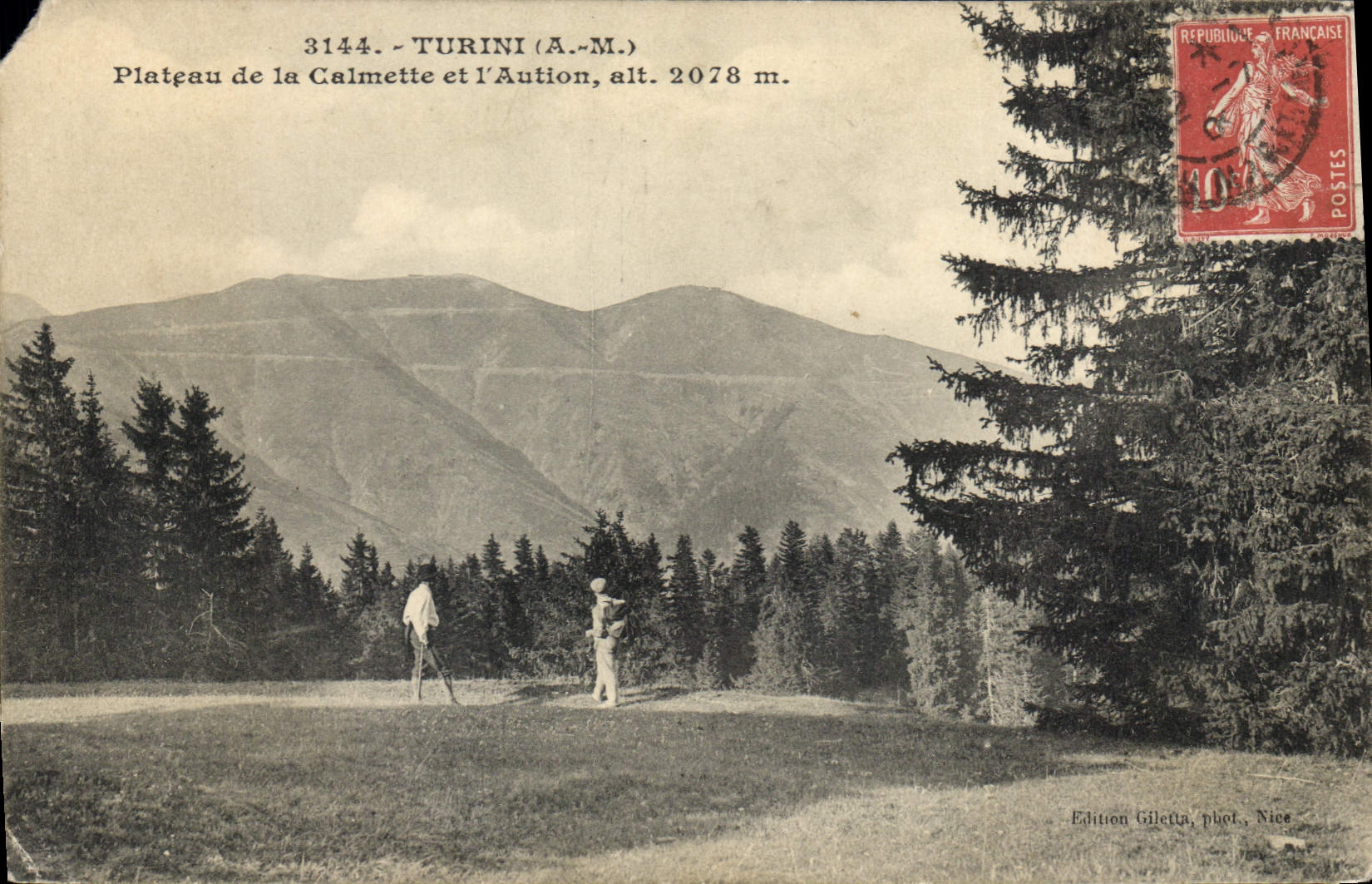 CPA Turini A M Plateau de la Calmette et l'Aution 