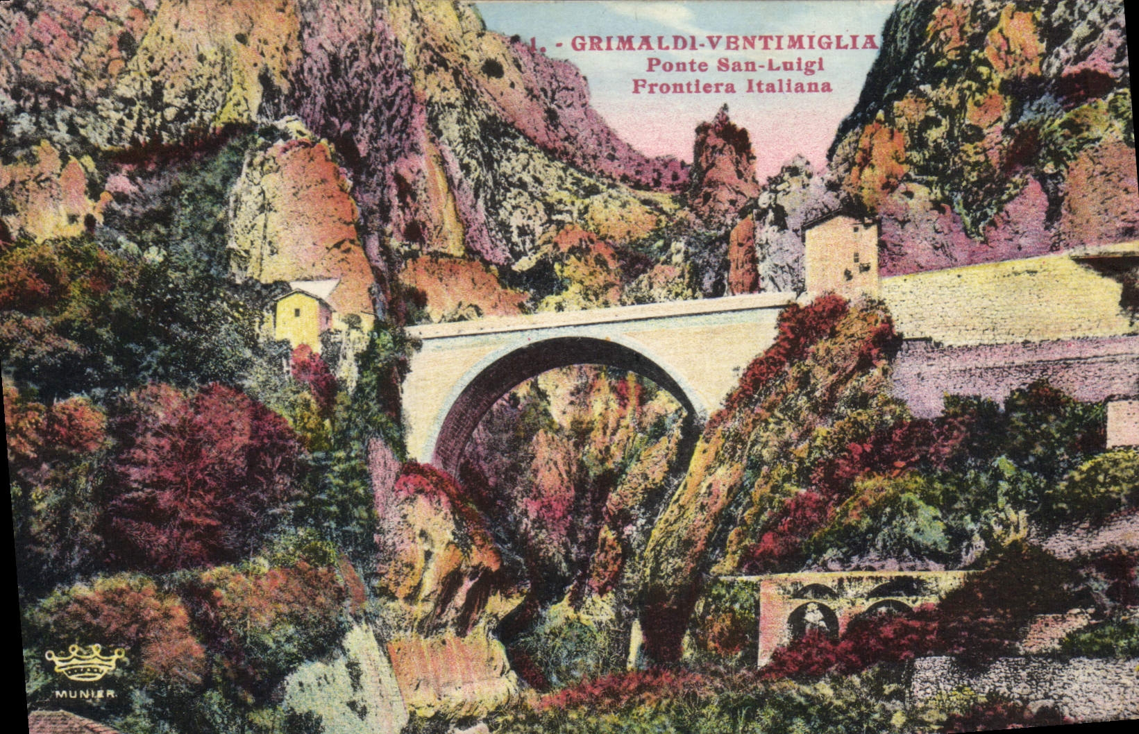 CPA Grimaldi Ventimiglia Ponte San Luigi Frontiera Italiana