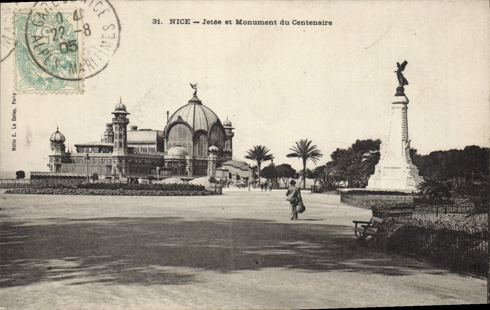 CPA Nice Jetee et monument du Centenaire 