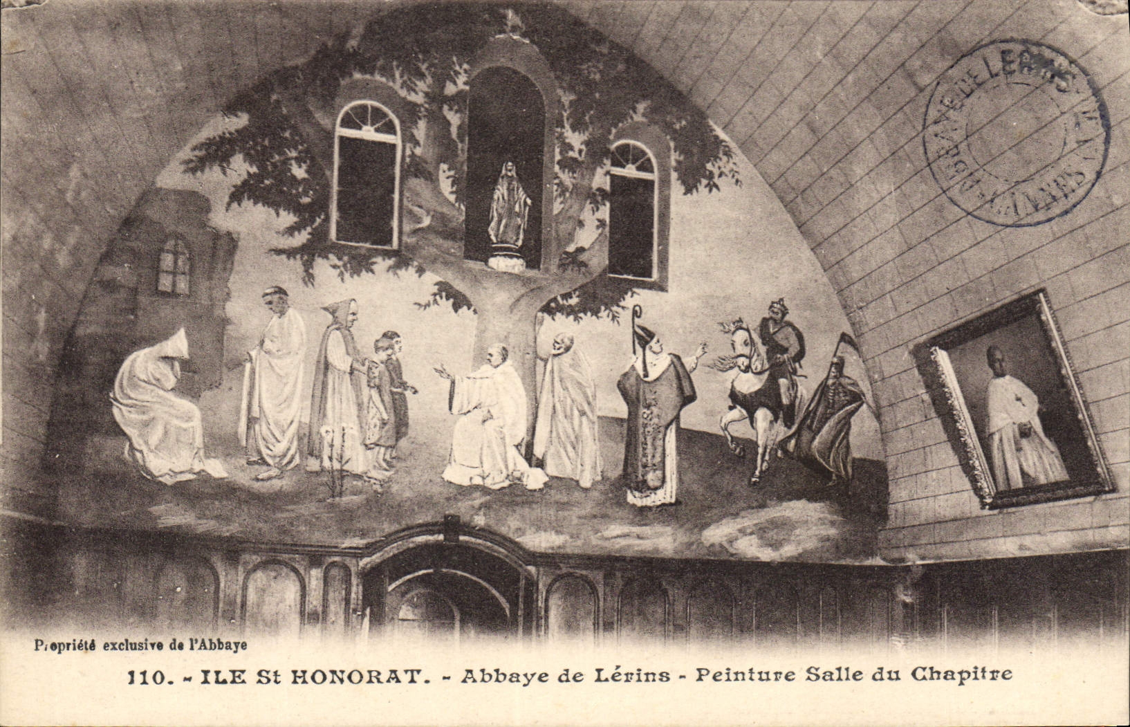 CPA Ile St Honorat Abbaye de Lerins Peinture Salle du Chapitre