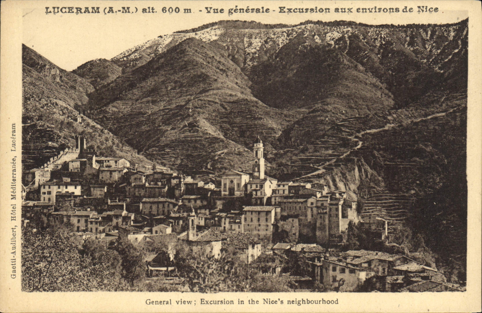 CPA Luceram A M Vue generale Excursion aux environs de Nice