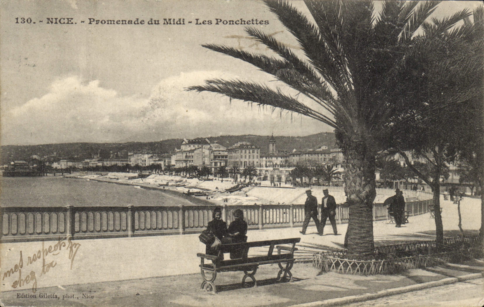 CPA Nice Promenade du Midi Les Ponchettes 