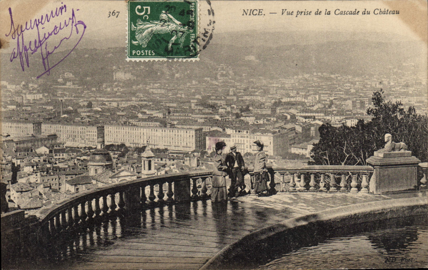 CPA Nice Vue prise de la Cascade du Chateau 