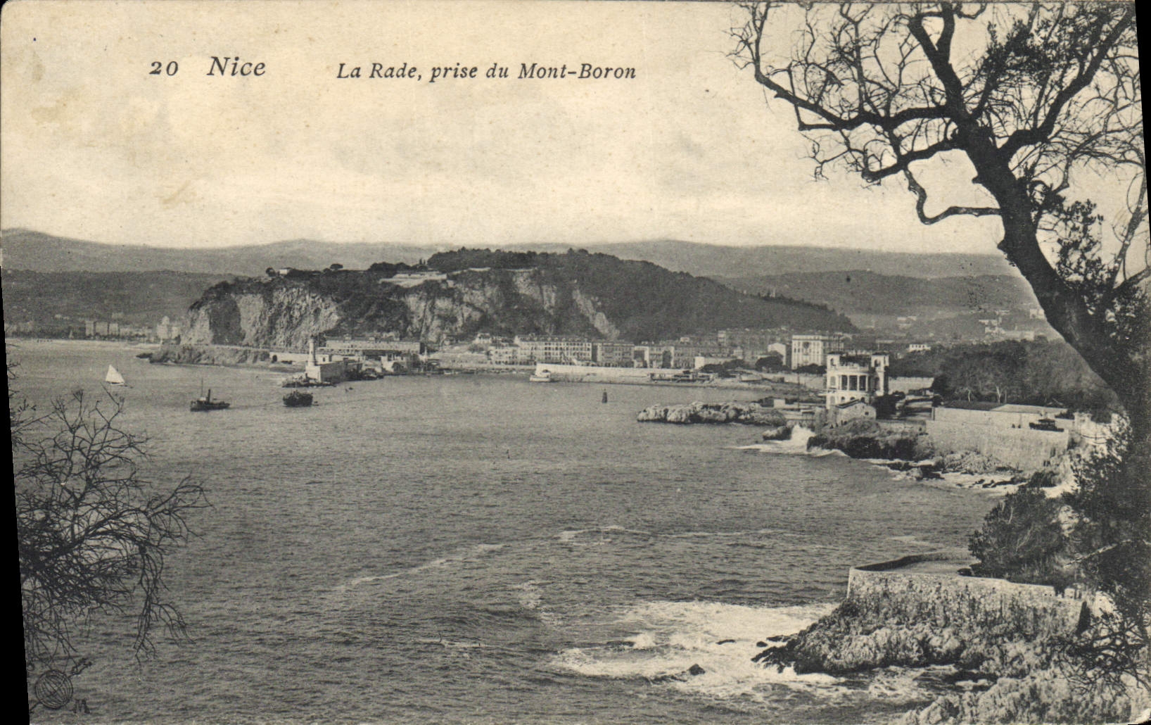 CPA Nice La Rade prise du Mont Boron 