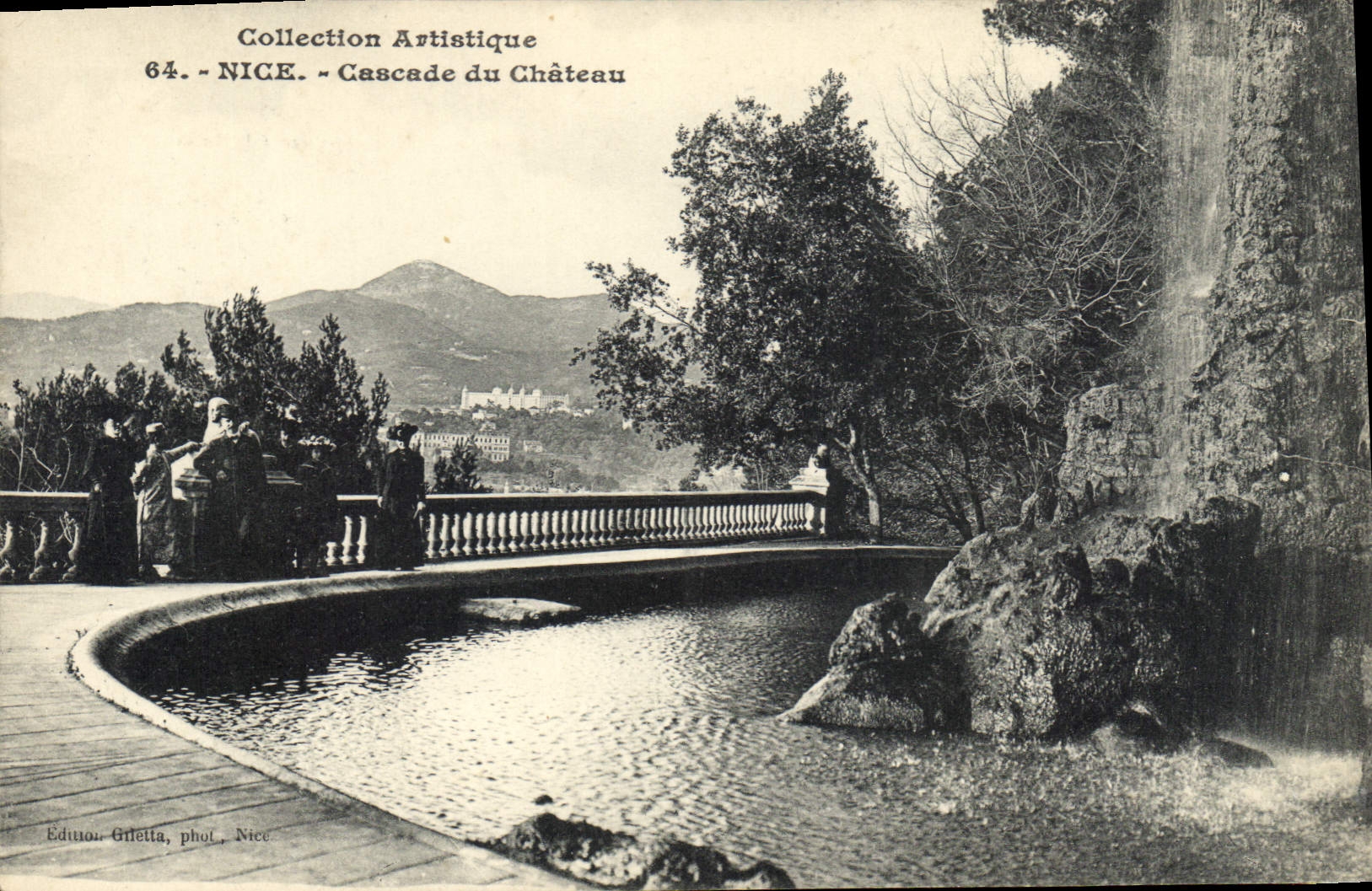 CPA Collestion Artistique Nice Cascade du Chateau 
