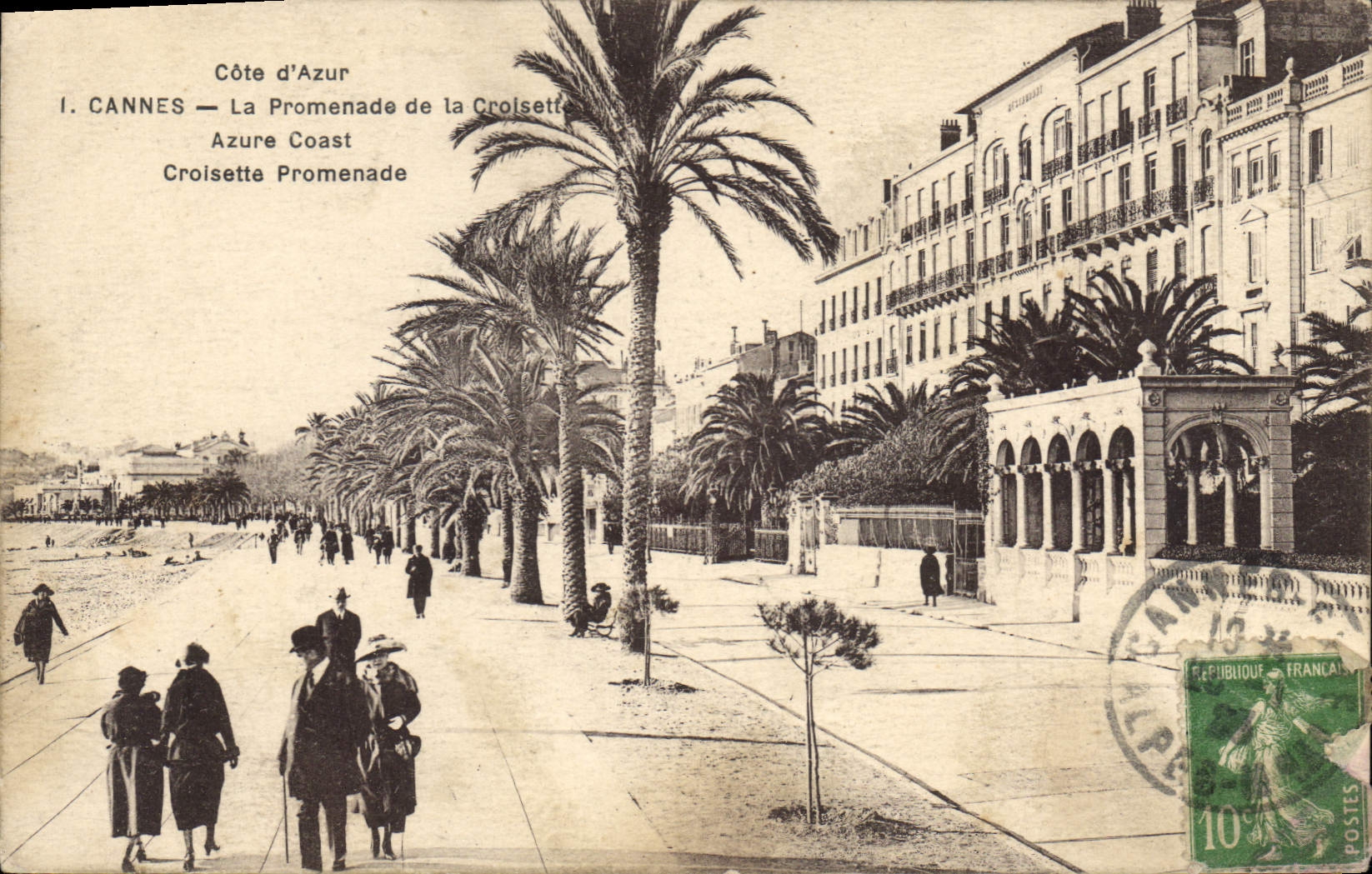 CPA Cote d'Azur Cannes La Promenade de la Croisette