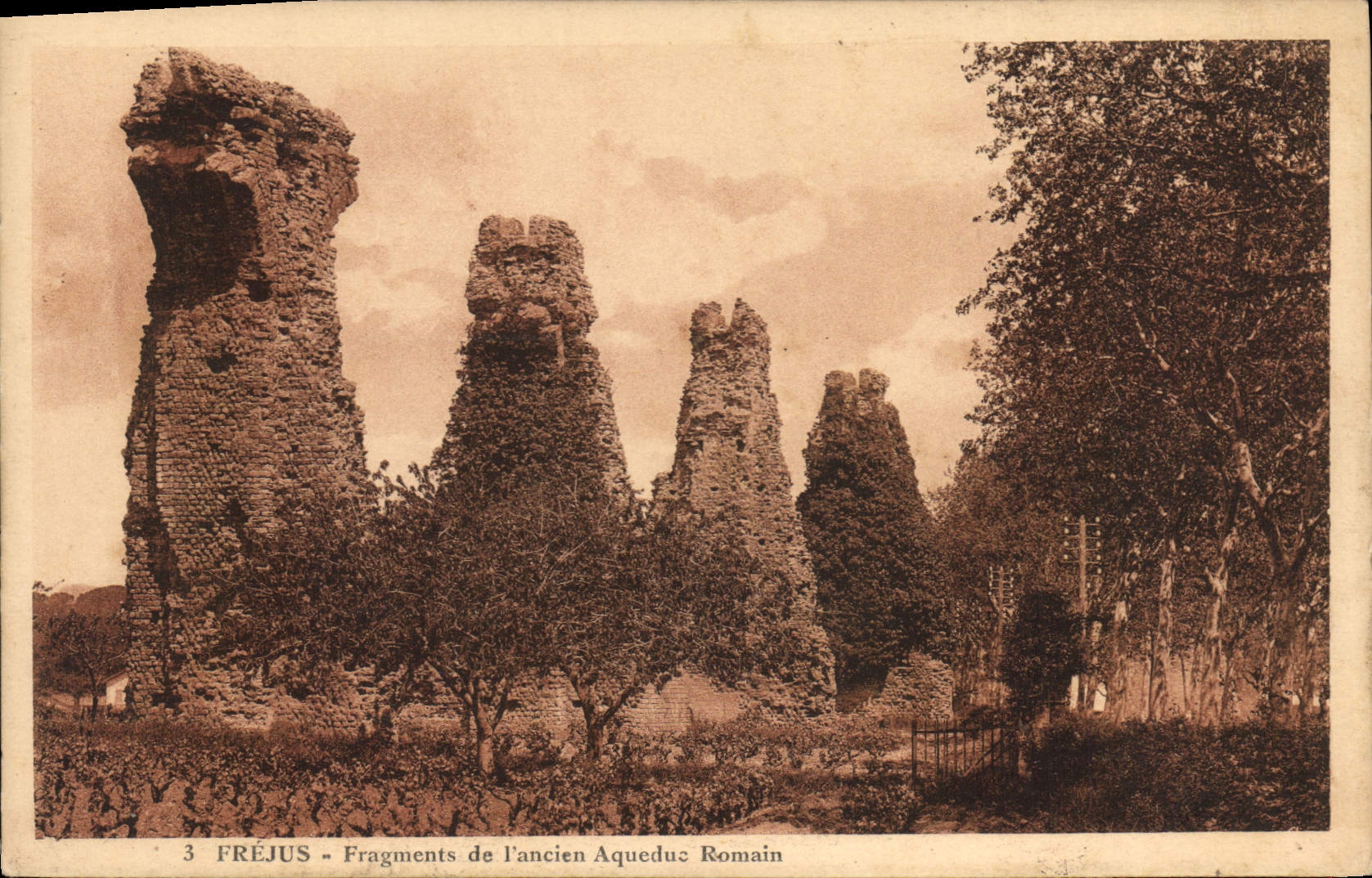 CPA Frejus Fragments de l'ancien Aqueduc Romain 