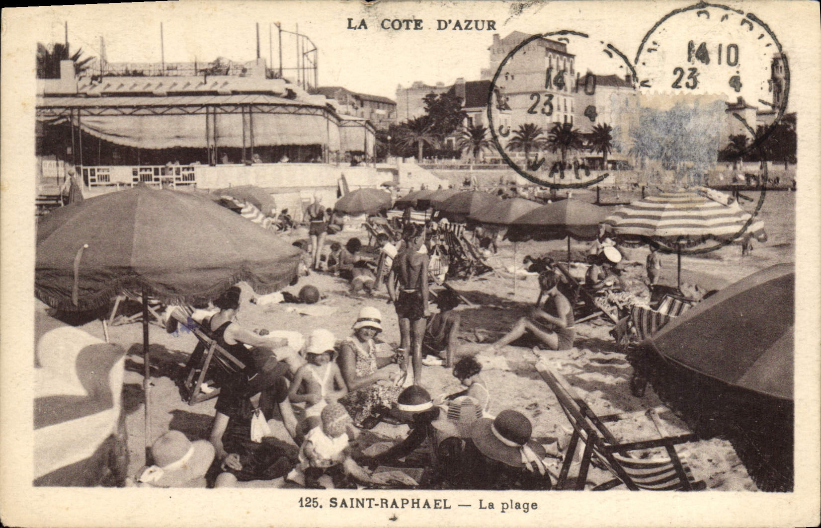 CPA La Cote d'Azur Saint Raphael La plage