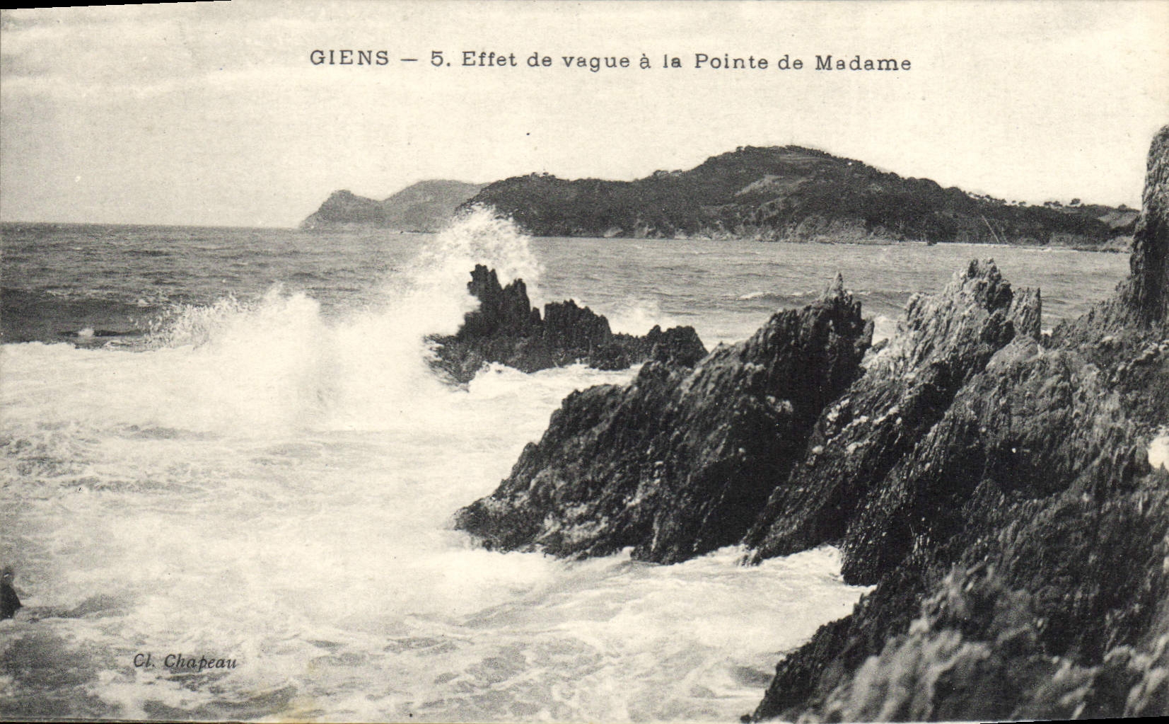 CPA Giens Effet de vague a la Pointe de Madame