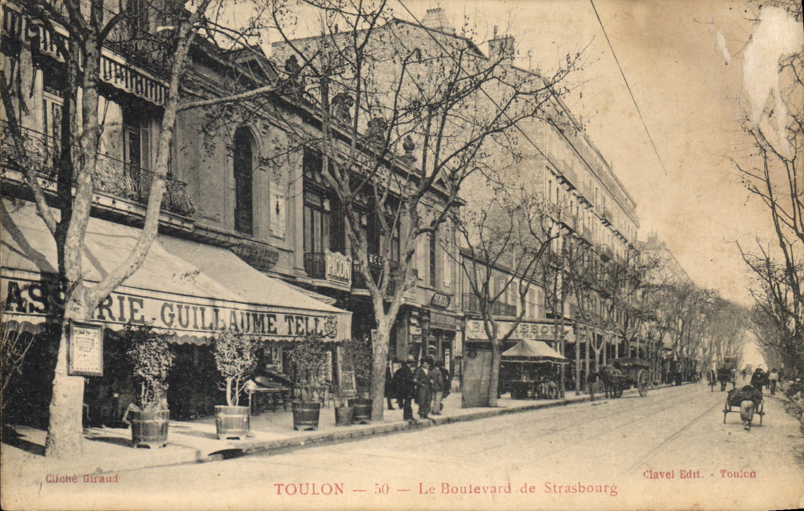 CPA Toulon Le Boulevard de Strasbourg Brasserie Guillaume Tell