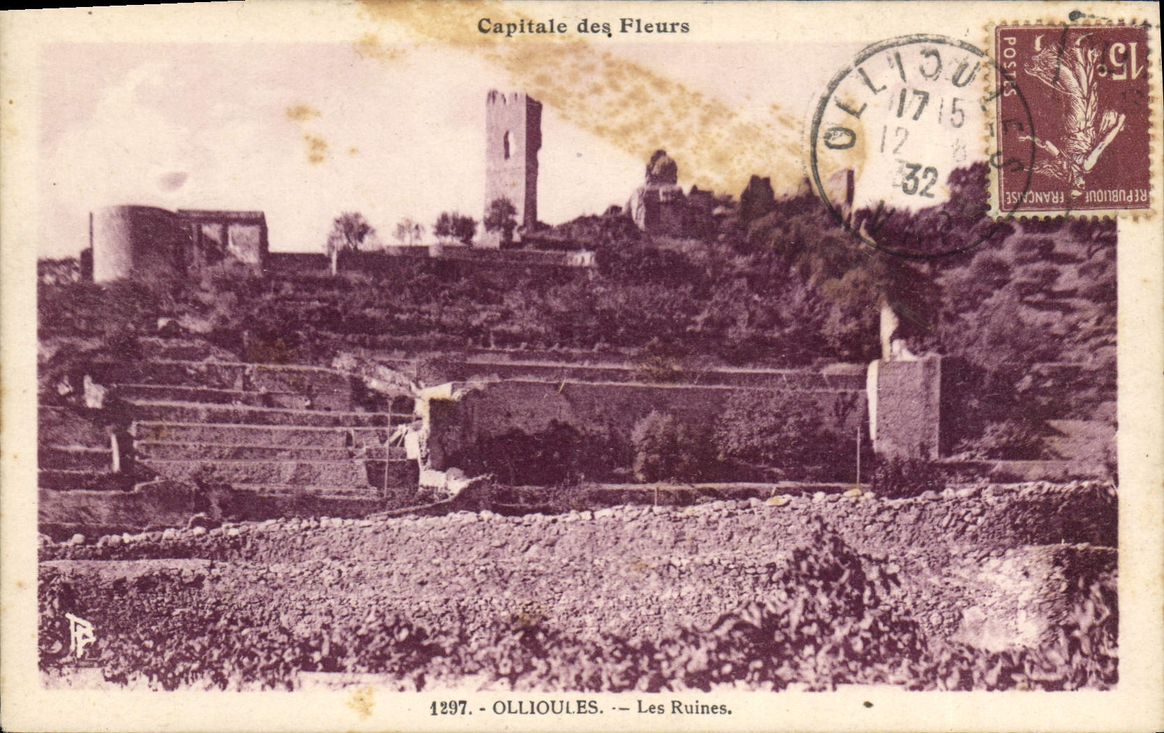 CPA Capitale des Fleurs Ollioules Les Ruines 
