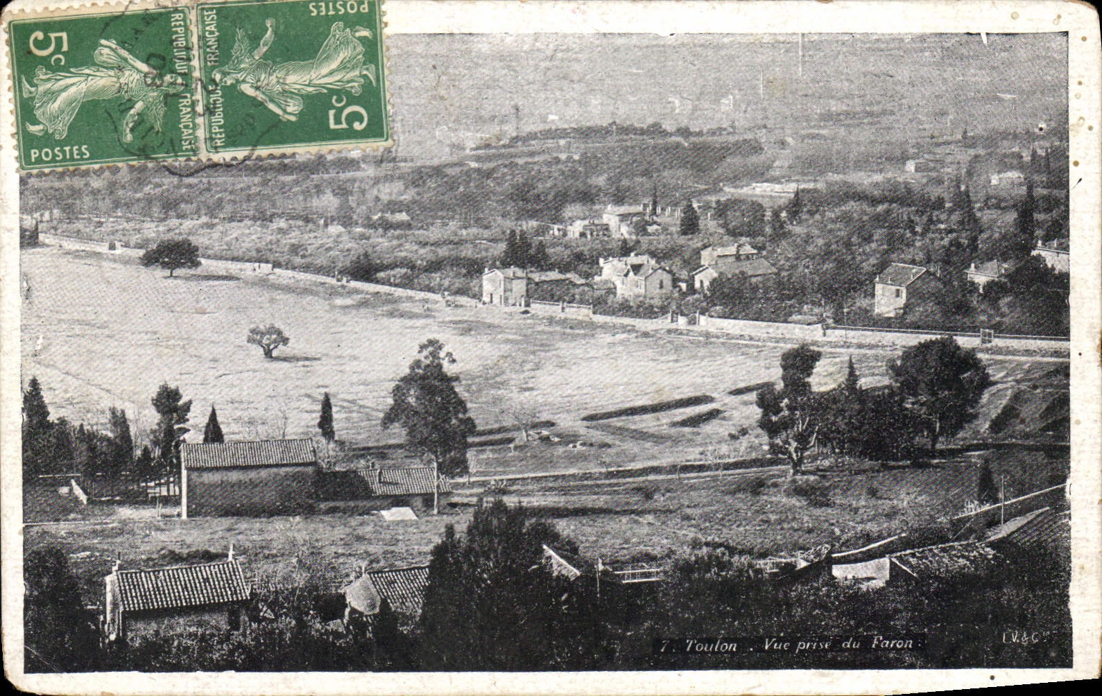 CPA Toulon Vue prise du Faron 