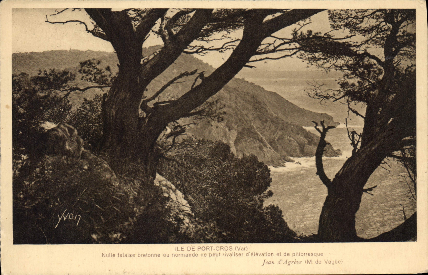 CPA Ile de Port Cros Var M de Vague