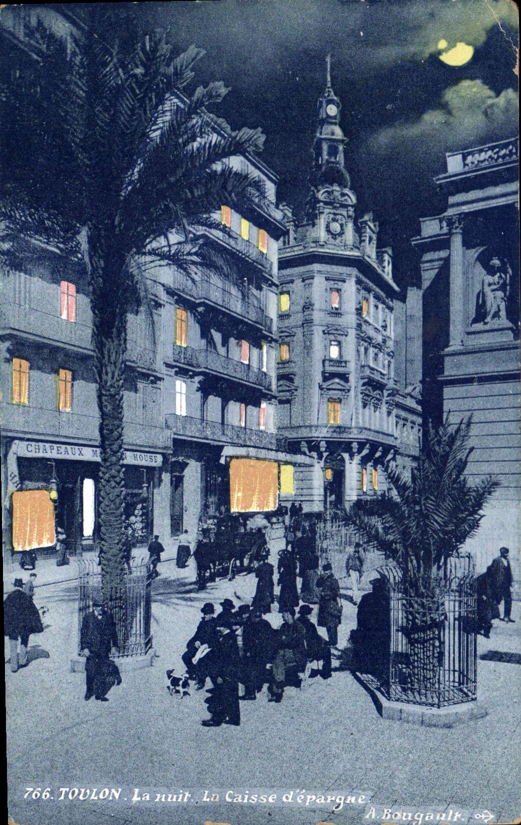 CPA Toulon La nuit La Caisse d'epargne 