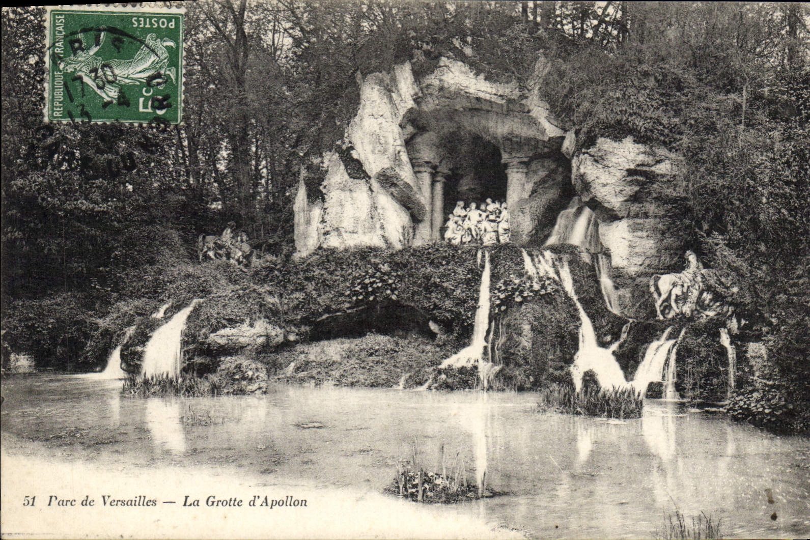 CPA Parc de Versailles La Grotte d'Apollon 