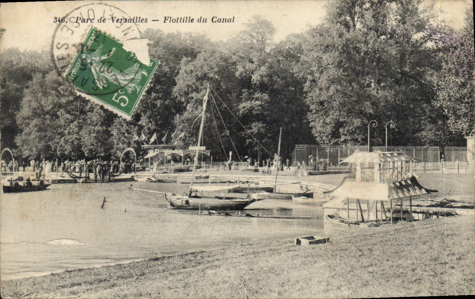 CPA Parc de Versailles Flotille du Canal 